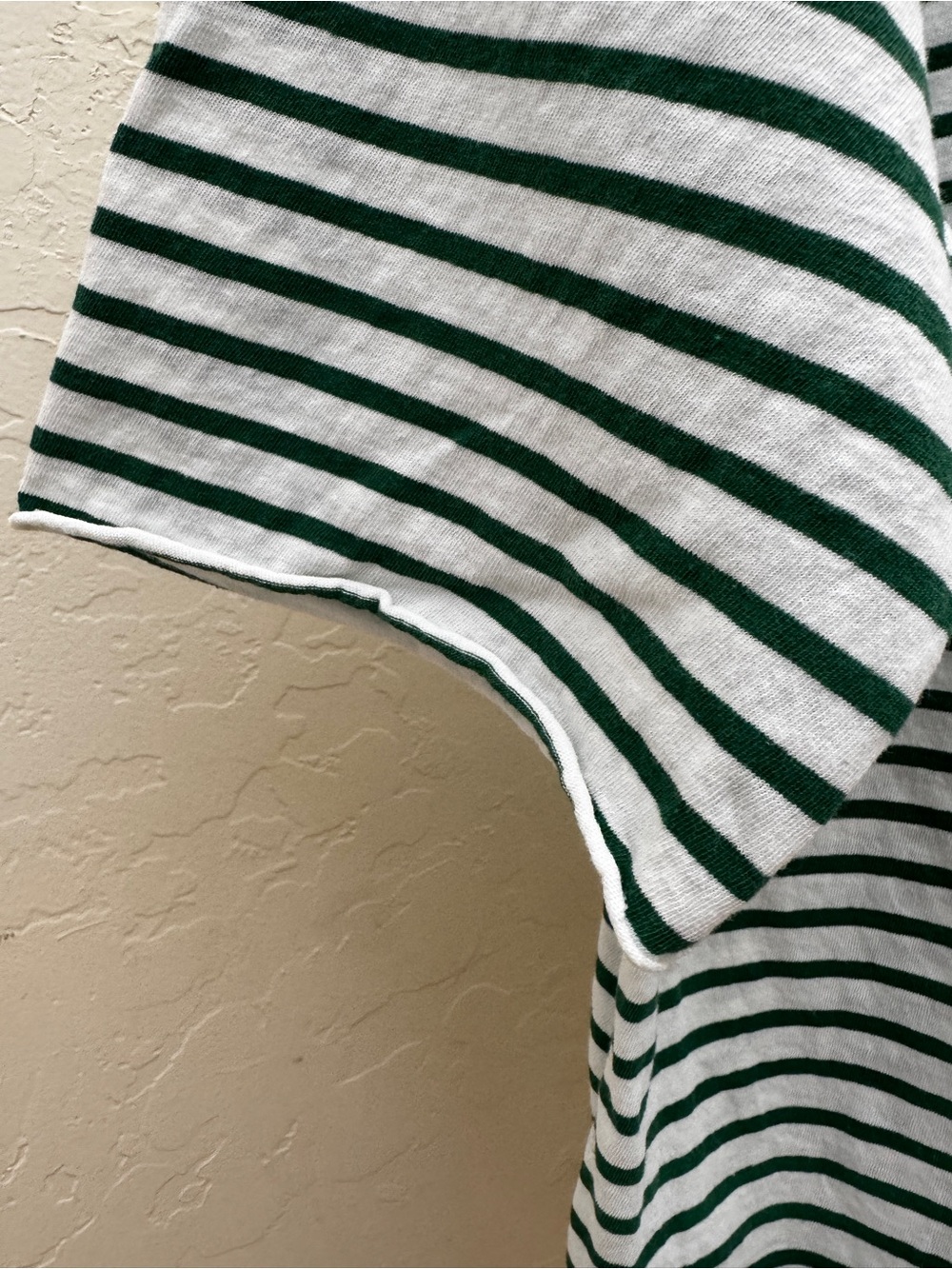 Frank & Eileen PATTY Short-Sleeve Popover Henley green and white striped - Picture 4 of 8